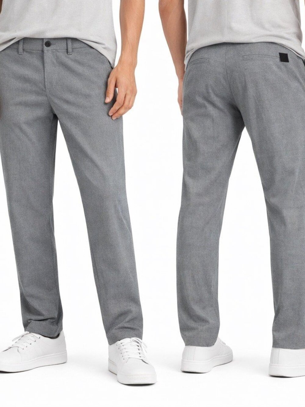 Vuori V431 Men's Gray Chino Pants 38 Stretch Polyester Blend